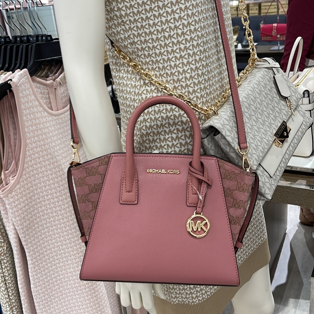 Michael Kors Avril Small Signature PVC Top Zip Satchel Crossbody Bag
Rose - Picture 12 of 16
